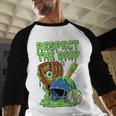 Spooky Zombie Respect The Drip Baseball Halloween Baseball Raglan Shirt