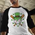 St Patricks Day Baseball Drip Ice Cream Baseball Home Plate Baseball Raglan Shirt