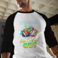 Stepdad Of The Birthday Boy Baseball Football Colorful Baseball Raglan Shirt