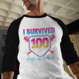 I Survived 100 Days Of School Baseball 100th Day Kids Girls Baseball Raglan Shirt I Survived 100 Days Of School Baseball 100th Day Kids Girls Baseball Raglan Shirt