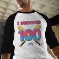 I Survived 100 Days Of School Baseball Cream Drip Boys Baseball Raglan Shirt I Survived 100 Days Of School Baseball Cream Drip Boys Baseball Raglan Shirt