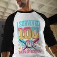 I Survived 100 Days Of School Baseball Drip Students Teacher Baseball Raglan Shirt I Survived 100 Days Of School Baseball Drip Students Teacher Baseball Raglan Shirt