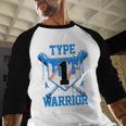 T1D Warrior Baseball Drip Diabetes Awareness Blue Ribbon Baseball Raglan Shirt T1D Warrior Baseball Drip Diabetes Awareness Blue Ribbon Baseball Raglan Shirt