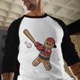 Ugly Christmas Sweater Gingerbread Baseball Toddler Kids Baseball Raglan Shirt