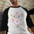 Valentine Heart Love Cute Baseball Softball Lover Sayings Baseball Raglan Shirt