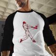 Valentines Day Baseball Batter Silhouette Heart For Men Boys Baseball Raglan Shirt