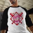 Valentines Day Baseball Boys Ice Cream Drip Heart Youth Kids Baseball Raglan Shirt