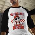 Valentines Day Baseball Six Seven 67 Meme Heart Baseball Dab Baseball Raglan Shirt