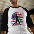 Women's Batter Patriotic American Flag Baseball Silks Baseball Raglan Shirt Women's Batter Patriotic American Flag Baseball Silks Baseball Raglan Shirt