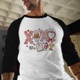 XOXO Physical Education Valentines Day Baseball Football Men Baseball Raglan Shirt