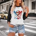 American Baseball Drip Graffiti Ball And Bat Baseball Raglan Shirt