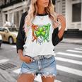 Baseball Drip Ice Cream St Patricks Day Shamrock Lucky Baseball Raglan Shirt
