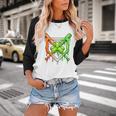 Baseball Drip Ice Cream St Patricks Day Shamrock Baseball Raglan Shirt