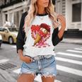 Baseball Heart Valentine Baseball Ice Cream Drip Boys Girls Baseball Raglan Shirt