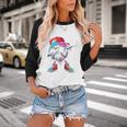 Baseball Ice Cream Drip Dabbing Sports Sprinkles For Boys Baseball Raglan Shirt