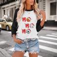Basketball Baseball Soccer Christmas Ho Ho Ho Santa Xmas Baseball Raglan Shirt