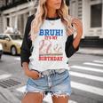 Bruh It's My 2nd Birthday Boy Baseball Themed Party Baseball Raglan Shirt