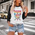 Christmas Gingerbread Bruh 67 Baseball Ice Cream Drip Kids Baseball Raglan Shirt