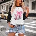 Cute Coquette Baseball Pink Bow Player & Fan Girls Baseball Raglan Shirt Cute Coquette Baseball Pink Bow Player & Fan Girls Baseball Raglan Shirt