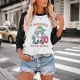 HUGvyn I Survived 100 Days Of School Baseball 6 7 Ice Cream Baseball Raglan Shirt