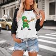 Leprechaun Playing Baseball St Patricks Day Men Boys Kids Baseball Raglan Shirt
