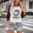 Mardi Gras Ice Cream Drip Baseball Carnival Party Mask Boys Baseball Raglan Shirt