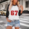 Number 67 Numbered Six Seven Baseball Jersey Style Team 67 Baseball Raglan Shirt Number 67 Numbered Six Seven Baseball Jersey Style Team 67 Baseball Raglan Shirt
