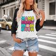 Retro Mama Mommy Mom Bruh Baseball Women Girls Baseball Raglan Shirt