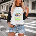 Stepdad Of The Birthday Boy Baseball Football Colorful Baseball Raglan Shirt