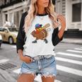 Turkey Baseball Thanksgiving Sports Humor Men Boy Kids Baseball Raglan Shirt