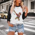 Ugly Christmas Sweater Gingerbread Baseball Toddler Kids Baseball Raglan Shirt