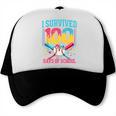 100 Days Of School Baseball Drip 100 Days Boy Girl Kids Trucker Cap