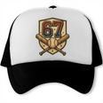 67 Baseball Meme Vintage Sports Crest Retro 67 Player Trucker Cap