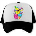 67 Dabbing Banana Baseball 6 7 Dripping Ice Cream Meme Trucker Cap