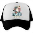 Artsy Baseball Mom Flowers Unique Game Day Ball Distressed Trucker Cap Artsy Baseball Mom Flowers Unique Game Day Ball Distressed Trucker Cap