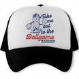 Take Me Out To The Ball Game Retro Peanuts Baseball Sports Trucker Cap