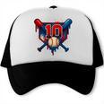 Baseball 10 Year Old Splash Drip 10th Birthday Boy Number 10 Trucker Cap Baseball 10 Year Old Splash Drip 10th Birthday Boy Number 10 Trucker Cap