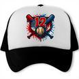 Baseball 12 Year Old Splash Drip 12th Birthday Boy Number 12 Trucker Cap Baseball 12 Year Old Splash Drip 12th Birthday Boy Number 12 Trucker Cap