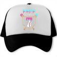 Baseball 7 Year Old Ice Cream Drip 7th Birthday Boys Player Trucker Cap