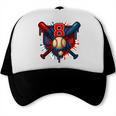 Baseball 8 Year Old Splash Drip 8th Birthday Boy Number 8 Trucker Cap Baseball 8 Year Old Splash Drip 8th Birthday Boy Number 8 Trucker Cap