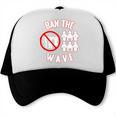 Baseball Ban The Wave Baseball Mom Player Coach Fan Trucker Cap Baseball Ban The Wave Baseball Mom Player Coach Fan Trucker Cap