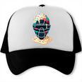Baseball Catcher Mask Ice Cream Dripping Baseball Boy Youth Trucker Cap Baseball Catcher Mask Ice Cream Dripping Baseball Boy Youth Trucker Cap