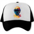 Baseball Catcher Mask Ice Cream Dripping Baseball Fan Boys Trucker Cap Baseball Catcher Mask Ice Cream Dripping Baseball Fan Boys Trucker Cap
