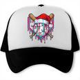 Baseball Christmas Santa Hat Baseball Christmas Drip Trucker Cap Baseball Christmas Santa Hat Baseball Christmas Drip Trucker Cap