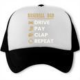 Baseball Dad Drive Pay Clap Repeat Father's Day Premium Trucker Cap