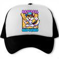 Baseball Dad Squad Fox On The Bat Premium Trucker Cap