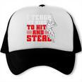 Baseball Dad Teach Kids Hit And Steal Softball Game Premium Tri-Blend Trucker Cap Baseball Dad Teach Kids Hit And Steal Softball Game Premium Tri-Blend Trucker Cap