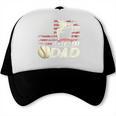 Baseball Dad US Flag For Dad Men Patriotic Fathers Day Trucker Cap