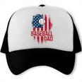 Baseball Dad USA American Flag 4th Of July Trucker Cap