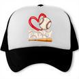 Baseball Daddy Baseball Heart Family Matching Trucker Cap Baseball Daddy Baseball Heart Family Matching Trucker Cap